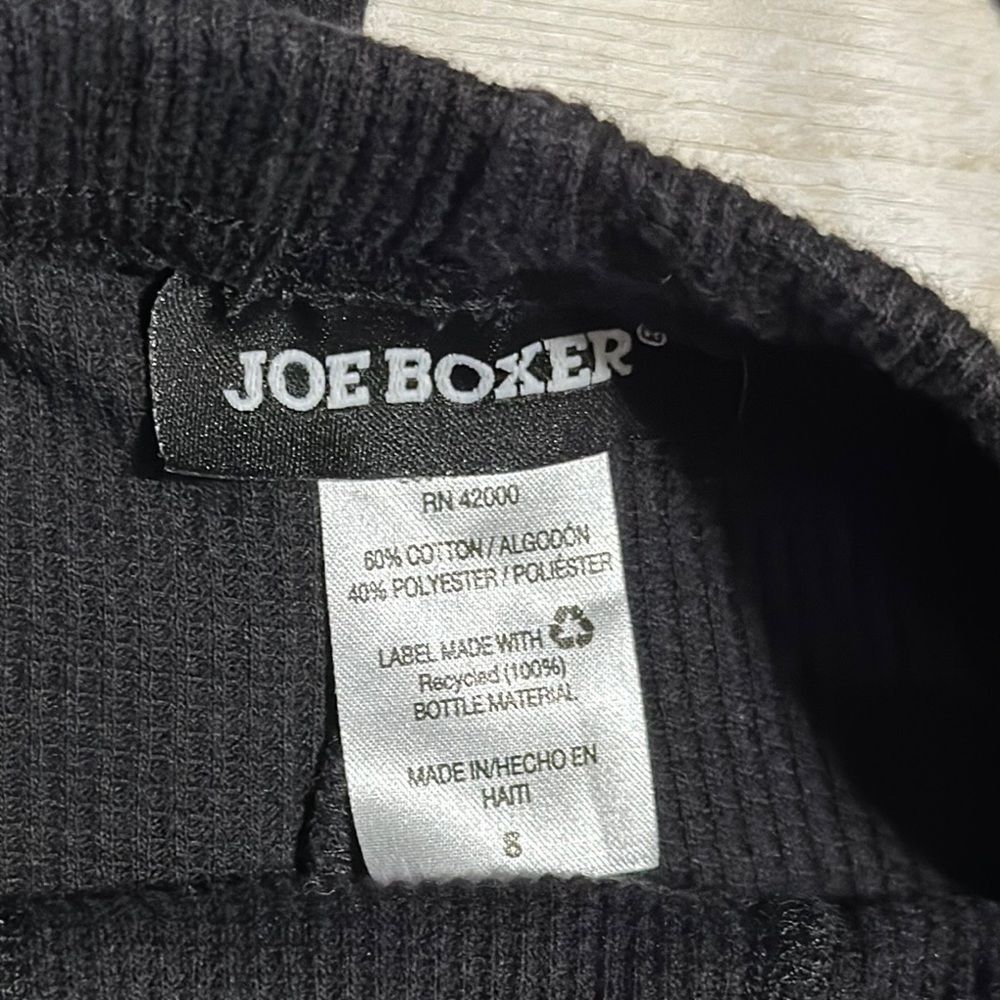 Boys Black Termal Waffle Knit Set Size 8 - Picture 2 of 4